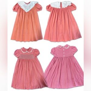 Smocked style dress Pink and Peach Girls' Dresses 5T fits like a 4T